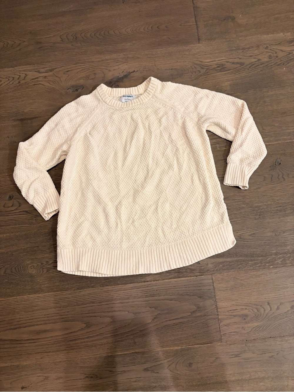 Old Navy Ivory Textured Knit Pullover